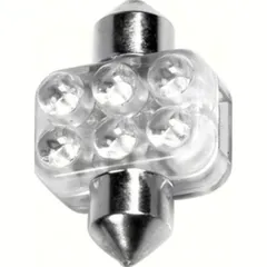 12V Festoon lamp 6 Led - 18x31 mm - SV8,5-8 - 1 pcs - D/Blister - White