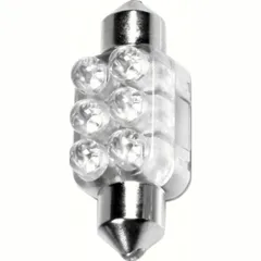 12V Festoon lamp 6 Led - 13x35 mm - SV8,5-8 - 1 pcs - D/Blister - Blue