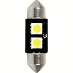 12V Hyper-Led 6 - 2 SMD x 3 chips - (C5W) - 10x36 mm - SV8,5-8 - 1 pcs - Box - White - Double polarity - Built-in resistor