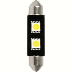 12V Hyper-Led 6 - 2 SMD x 3 chips - 10x42 mm - SV8,5-8 - 1 pcs - Box - White - Double polarity - Built-in resistor