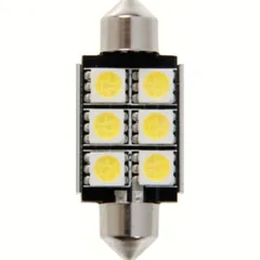 12V Hyper-Led 18 - 6 SMD x 3 chips - 15x36 mm - SV8,5-8 - 1 pcs - D/Blister - White - Double polarity - Built-in resistor