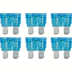 Smart Led, Set 6 Lamellensicherungen mit LED-Kontrollleuchte, 15A, 12/32V