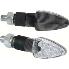 Atom, mini corner lights - 12V LED - carbon design - homologated
