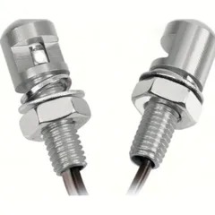 mini Led blue light, M8x20, 2 pcs - silver