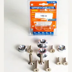 "Bobbins" Aluminium Montageständeraufnahmeset - M10x1,25 - 1,5cm Loch - Alu farbig