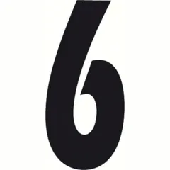 Spell-It, Adhesive number (140x65 mm) - Black - 6