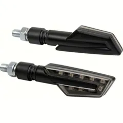 Ciclon LED indicator set - 12V LED black homologated