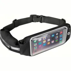 Sport Pouch Plus, dual pocket sport band pouch case with window - Black