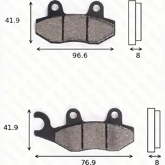 disc disk brake pads MCB 582 SV ABE approved