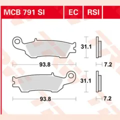 disk brake pads MCB 791 RSI