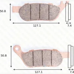 Disc brake pads MCB 814 SH homologated