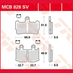 Scheibenbremsbeläge MCB 828 SV
