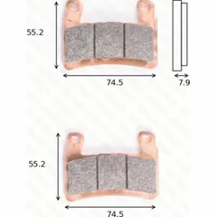 disk brake pads MCB 850 CRQ ECE R90 homologated