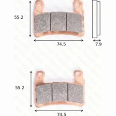 disk brake pads MCB 850 SV ABE approved