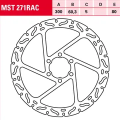 Bremsscheibe starr MST 271 RAC