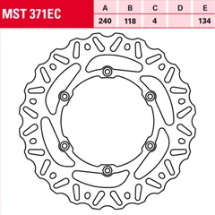 brake disc fixed MST 371 EC