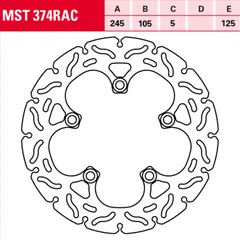 MST374RAC brake disc, fixed