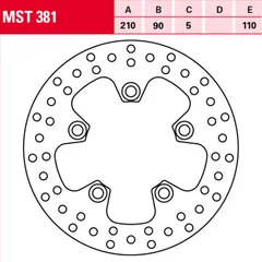MST 381 brake disc, fixed