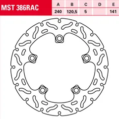 MST 386 RAC Bremsscheibe starr