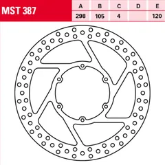 MST 387 brake disc, fixed