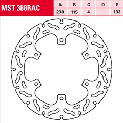 MST 388 RAC brake disc, fixed