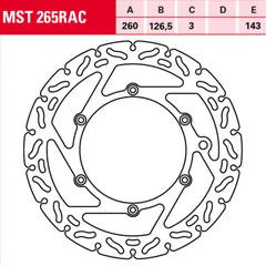 brake disc floating Racing MSW 265 RAC
