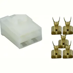 Connector plug JP6,3 4-pole with plug-in sleeve