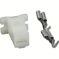 Connector plug JP6,3 2-pole with plug-in sleeve