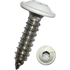Blechschraube mit Bund 4.8 x 16 Torx weiß A2 RAL9010