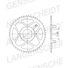 Steel-Rear Sprocket / Chain Wheel Supersprox 420/43t black 10106-43
