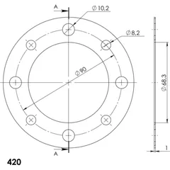Edge-Disc Supersprox 420/37t red ACD21437RED