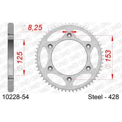Stahl-Kettenrad AFAM 428 - 41Z Silber 1022341