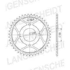 Steel-Rear Sprocket / Chain Wheel Supersprox 530/35t black