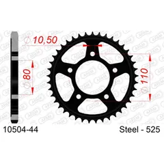 Stahl-Kettenrad AFAM 520 - 50Z Silber 1050150