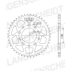 Steel-Rear Sprocket / Chain Wheel Supersprox 525/37t black