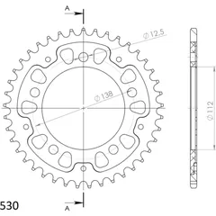 Stealth-Rear Sprocket / Chain Wheel Supersprox 530/41t black