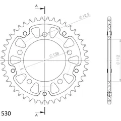 Stealth-Rear Sprocket / Chain Wheel Supersprox 530/42t black