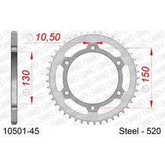 Steel Chain Wheel - Rear Sprocket AFAM 530 - 43t SILVER 1040543