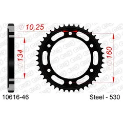 Stahl-Kettenrad AFAM 525 - 43Z Silber 1061343
