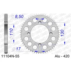 Alu-Kettenrad AFAM 420 - 49Z Gun Metal 11104+49