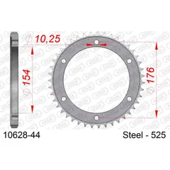 Racing Stahl-Kettenrad AFAM 420 - 45Z Schwarz 10618RLK45