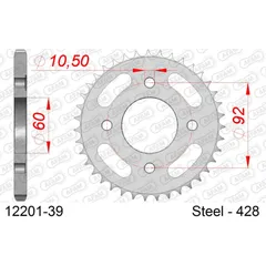 Steel Chain Wheel - Rear Sprocket AFAM 420 - 32t SILVER 1210132
