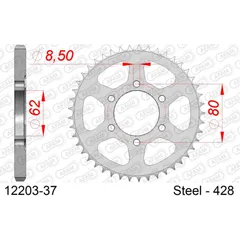Steel Chain Wheel - Rear Sprocket AFAM 420 - 41t SILVER 1210141