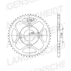 Steel-Rear Sprocket / Chain Wheel Supersprox 428/46t black 12202-46