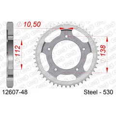 Stahl-Kettenrad AFAM 520 - 46Z Silber 1250846
