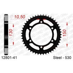 Stahl-Kettenrad AFAM 428 - 55Z Silber 1251255