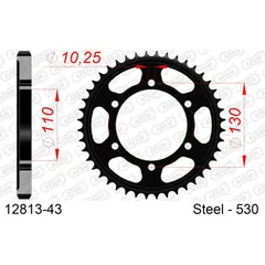 Stahl-Kettenrad AFAM 525 - 46Z Silber 1260646