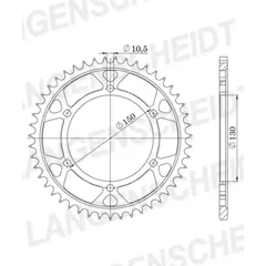 Steel-Rear Sprocket / Chain Wheel Supersprox 532/46t black
