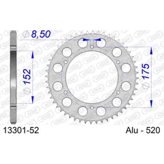 Stahl-Kettenrad AFAM 525 - 42Z Schwarz 1281542