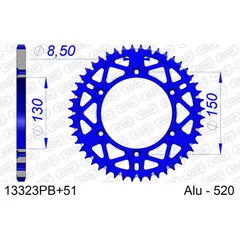 Alu-Kettenrad AFAM 520 - 52Z Silber 1330152